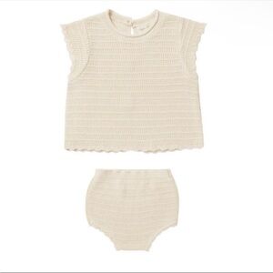 Cream (Natural) Knit Baby Set 6-12 months